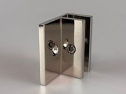 Glass Shelf Bracket - Square 50mm x 43mm x 24mm with Horizontal Leg